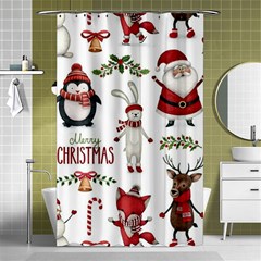 Christmas Characters Pattern Shower Curtain 48  X 72  (small)  by Sarkoni