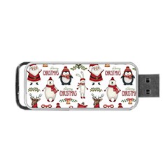 Christmas Characters Pattern Portable Usb Flash (one Side) by Sarkoni