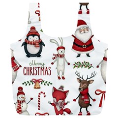 Christmas Characters Pattern Full Print Recycle Bag (xl) by Sarkoni