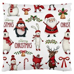 Christmas Characters Pattern Standard Premium Plush Fleece Cushion Case (two Sides) by Sarkoni