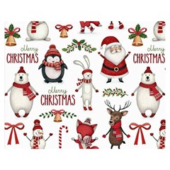 Christmas Characters Pattern Two Sides Premium Plush Fleece Blanket (medium) by Sarkoni