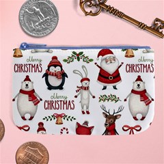 Christmas Characters Pattern Large Coin Purse by Sarkoni