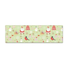 Christmas Pattern Christmas Tree Santa Sticker (bumper) by Sarkoni