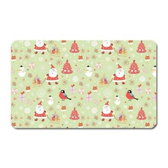 Christmas Pattern Christmas Tree Santa Magnet (rectangular) by Sarkoni