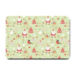 Christmas Pattern Christmas Tree Santa Small Doormat by Sarkoni