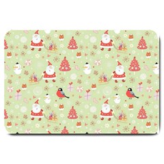 Christmas Pattern Christmas Tree Santa Large Doormat by Sarkoni