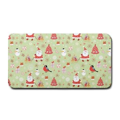 Christmas Pattern Christmas Tree Santa Medium Bar Mat by Sarkoni