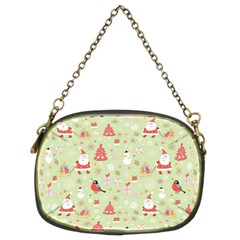 Christmas Pattern Christmas Tree Santa Chain Purse (two Sides) by Sarkoni