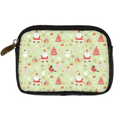 Christmas Pattern Christmas Tree Santa Digital Camera Leather Case by Sarkoni