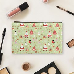 Christmas Pattern Christmas Tree Santa Cosmetic Bag (medium) by Sarkoni