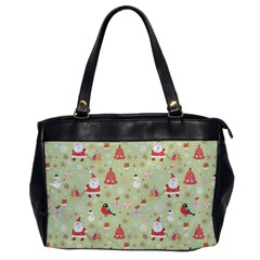 Christmas Pattern Christmas Tree Santa Oversize Office Handbag by Sarkoni