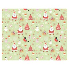 Christmas Pattern Christmas Tree Santa Two Sides Premium Plush Fleece Blanket (medium) by Sarkoni