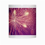 Fireworks On A Purple With Fireworks New Year Christmas Pattern White Mug Center