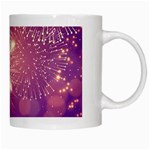 Fireworks On A Purple With Fireworks New Year Christmas Pattern White Mug Right