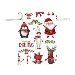 Christmas Characters Pattern Lightweight Drawstring Pouch (s) by Sarkoni