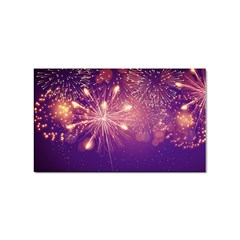 Fireworks On A Purple With Fireworks New Year Christmas Pattern Sticker Rectangular (10 Pack) by Sarkoni