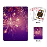 Fireworks On A Purple With Fireworks New Year Christmas Pattern Playing Cards Single Design (Rectangle) Back