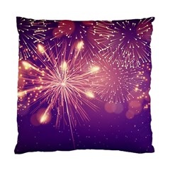 Fireworks On A Purple With Fireworks New Year Christmas Pattern Standard Cushion Case (two Sides) by Sarkoni