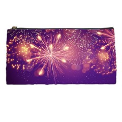 Fireworks On A Purple With Fireworks New Year Christmas Pattern Pencil Case by Sarkoni