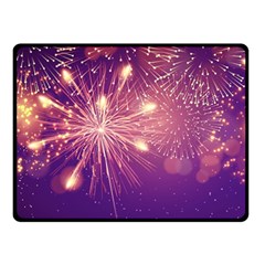 Fireworks On A Purple With Fireworks New Year Christmas Pattern Fleece Blanket (small) by Sarkoni