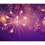 Fireworks On A Purple With Fireworks New Year Christmas Pattern Deluxe Canvas 14  x 11  (Stretched) 14  x 11  x 1.5  Stretched Canvas