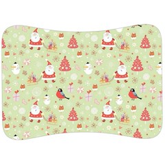 Christmas Pattern Christmas Tree Santa Velour Seat Head Rest Cushion by Sarkoni