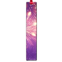 Fireworks On A Purple With Fireworks New Year Christmas Pattern Large Book Marks by Sarkoni