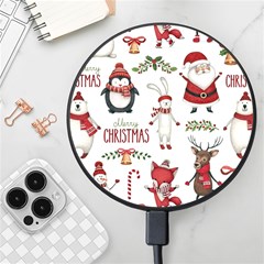 Christmas Characters Pattern Wireless Fast Charger(black) by Sarkoni