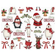 Christmas Characters Pattern Premium Plush Fleece Blanket (medium)