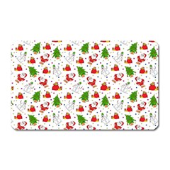 Christmas Santa Pattern Tree Magnet (rectangular) by Sarkoni