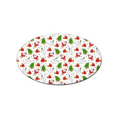 Christmas Santa Pattern Tree Sticker Oval (10 Pack) by Sarkoni