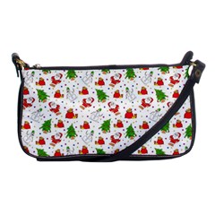 Christmas Santa Pattern Tree Shoulder Clutch Bag by Sarkoni