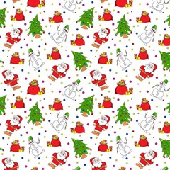 Christmas Santa Pattern Tree Play Mat (rectangle) by Sarkoni