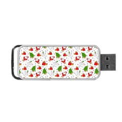 Christmas Santa Pattern Tree Portable Usb Flash (two Sides) by Sarkoni