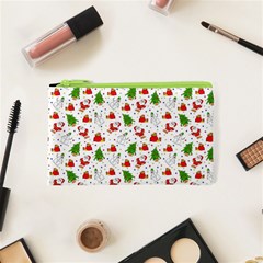 Christmas Santa Pattern Tree Cosmetic Bag (xs) by Sarkoni