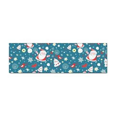 Christmas Pattern Santa Blue Sticker Bumper (10 Pack) by Sarkoni