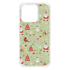 Christmas Pattern Christmas Tree Santa Iphone 14 Pro Tpu Uv Print Case by Sarkoni