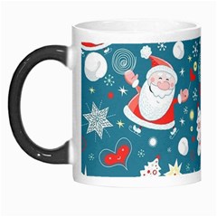 Christmas Pattern Santa Blue Morph Mug by Sarkoni