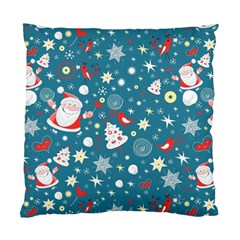 Christmas Pattern Santa Blue Standard Cushion Case (two Sides) by Sarkoni