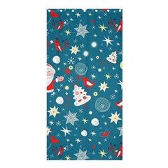 Christmas Pattern Santa Blue Shower Curtain 36  X 72  (stall)  by Sarkoni