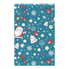 Christmas Pattern Santa Blue Shower Curtain 48  X 72  (small)  by Sarkoni