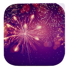 Fireworks On A Purple With Fireworks New Year Christmas Pattern Stacked Food Storage Container by Sarkoni