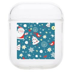 Christmas Pattern Santa Blue Soft Tpu Airpods 1/2 Case by Sarkoni