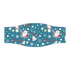 Christmas Pattern Santa Blue Stretchable Headband by Sarkoni