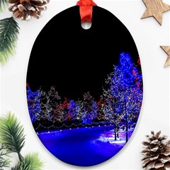 To Meet Christmas Oval Ornament (two Sides) by Sarkoni