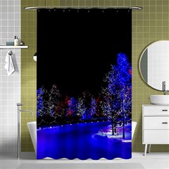 To Meet Christmas Shower Curtain 48  X 72  (small)  by Sarkoni