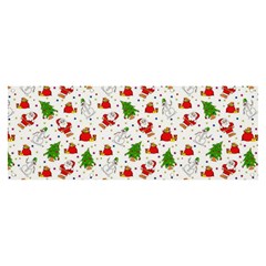 Christmas Santa Pattern Tree Banner And Sign 8  X 3  by Sarkoni