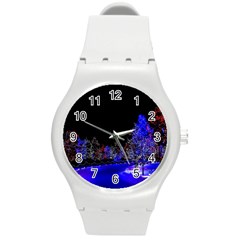 To Meet Christmas Round Plastic Sport Watch (m) by Sarkoni