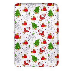 Christmas Santa Pattern Tree Rectangular Glass Fridge Magnet (4 Pack) by Sarkoni