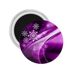 Purple Abstract Merry Christmas Xmas Pattern 2 25  Magnets by Sarkoni